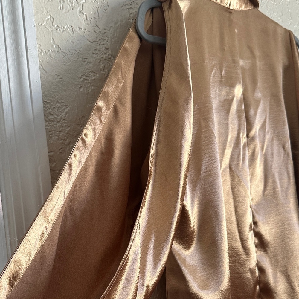 Donna Karan Gold Metallic Blouse - Picture 7 of 7